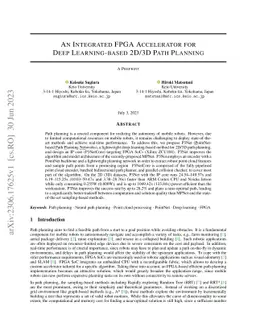 An Integrated FPGA Accelerator for Deep Learning-based 2D/3D Path
  Planning