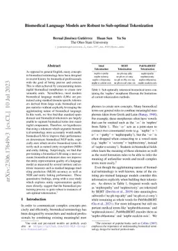 Biomedical Language Models are Robust to Sub-optimal Tokenization