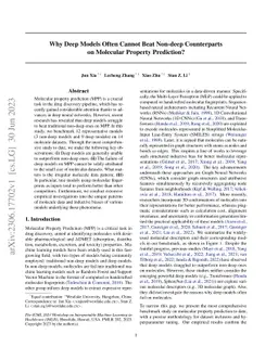 Why Deep Models Often cannot Beat Non-deep Counterparts on Molecular
  Property Prediction?