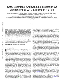 Safe, Seamless, And Scalable Integration Of Asynchronous GPU Streams In
  PETSc