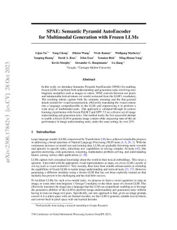 SPAE: Semantic Pyramid AutoEncoder for Multimodal Generation with Frozen
  LLMs