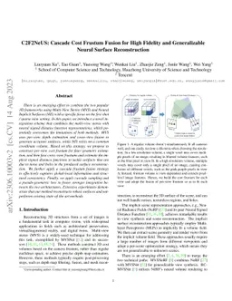 C2F2NeUS: Cascade Cost Frustum Fusion for High Fidelity and
  Generalizable Neural Surface Reconstruction