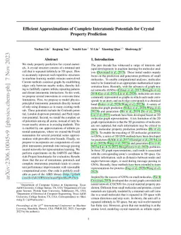 Efficient Approximations of Complete Interatomic Potentials for Crystal
  Property Prediction