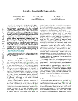 Generate to Understand for Representation