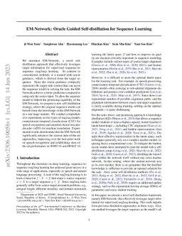 EM-Network: Oracle Guided Self-distillation for Sequence Learning
