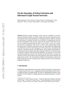On the Interplay of Subset Selection and Informed Graph Neural Networks