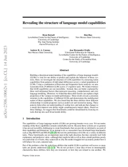 Revealing the structure of language model capabilities