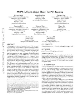M3PT: A Multi-Modal Model for POI Tagging