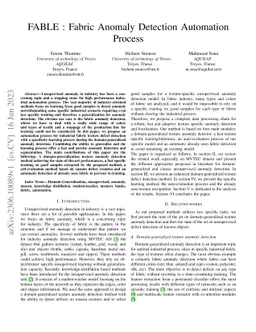 FABLE : Fabric Anomaly Detection Automation Process
