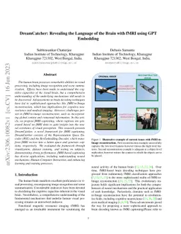 DreamCatcher: Revealing the Language of the Brain with fMRI using GPT
  Embedding