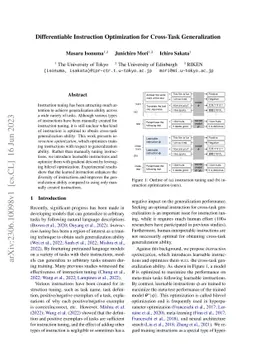 Differentiable Instruction Optimization for Cross-Task Generalization