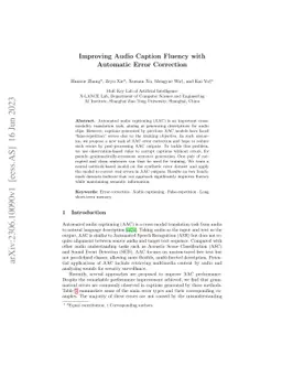 Improving Audio Caption Fluency with Automatic Error Correction