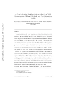 A Comprehensive Modeling Approach for Crop Yield Forecasts using
  AI-based Methods and Crop Simulation Models