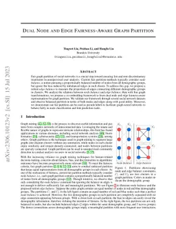 Dual Node and Edge Fairness-Aware Graph Partition