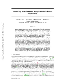 Enhancing Visual Domain Adaptation with Source Preparation