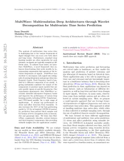 MultiWave: Multiresolution Deep Architectures through Wavelet
  Decomposition for Multivariate Time Series Prediction