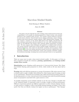 Magnificent Minified Models