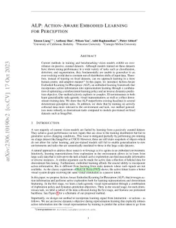 ALP: Action-Aware Embodied Learning for Perception