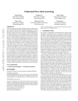 Federated Few-shot Learning