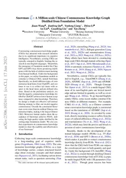 Snowman: A Million-scale Chinese Commonsense Knowledge Graph Distilled
  from Foundation Model