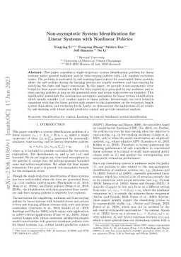 Non-asymptotic System Identification for Linear Systems with Nonlinear
  Policies