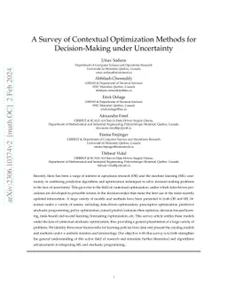 A Survey of Contextual Optimization Methods for Decision Making under
  Uncertainty