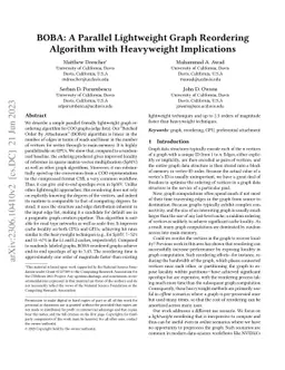 BOBA: A Parallel Lightweight Graph Reordering Algorithm with Heavyweight
  Implications