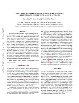 Object counting from aerial remote sensing images: application to
  wildlife and marine mammals