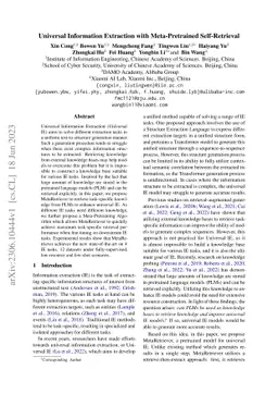 Universal Information Extraction with Meta-Pretrained Self-Retrieval