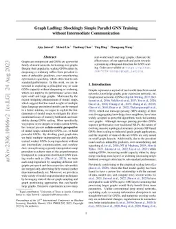 Graph Ladling: Shockingly Simple Parallel GNN Training without
  Intermediate Communication