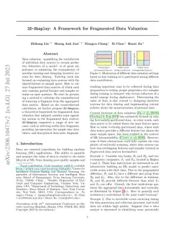 2D-Shapley: A Framework for Fragmented Data Valuation