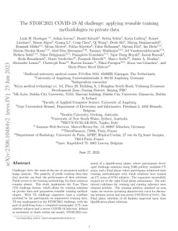 The STOIC2021 COVID-19 AI challenge: applying reusable training
  methodologies to private data