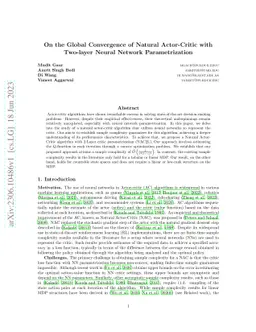 On the Global Convergence of Natural Actor-Critic with Two-layer Neural
  Network Parametrization