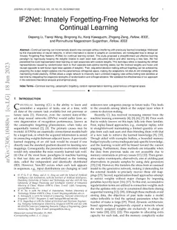 IF2Net: Innately Forgetting-Free Networks for Continual Learning