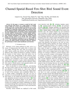 Channel-Spatial-Based Few-Shot Bird Sound Event Detection