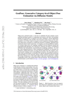 GenPose: Generative Category-level Object Pose Estimation via Diffusion
  Models