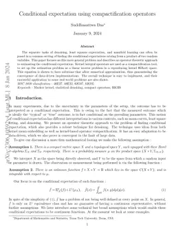 Conditional expectation using compactification operators