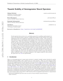 Towards Stability of Autoregressive Neural Operators