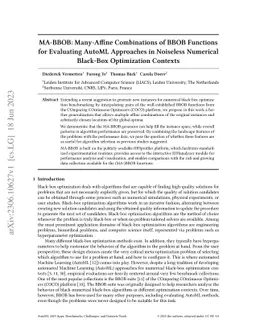 MA-BBOB: Many-Affine Combinations of BBOB Functions for Evaluating
  AutoML Approaches in Noiseless Numerical Black-Box Optimization Contexts
