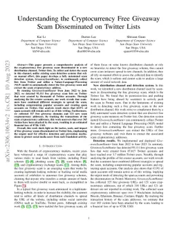 Understanding the Cryptocurrency Free Giveaway Scam Disseminated on
  Twitter Lists