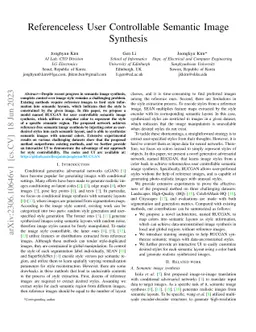 Referenceless User Controllable Semantic Image Synthesis