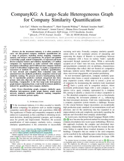 CompanyKG: A Large-Scale Heterogeneous Graph for Company Similarity
  Quantification