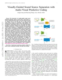 Visually-Guided Sound Source Separation with Audio-Visual Predictive
  Coding