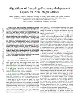 Algorithms of Sampling-Frequency-Independent Layers for Non-integer
  Strides