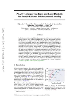 PLASTIC: Improving Input and Label Plasticity for Sample Efficient
  Reinforcement Learning