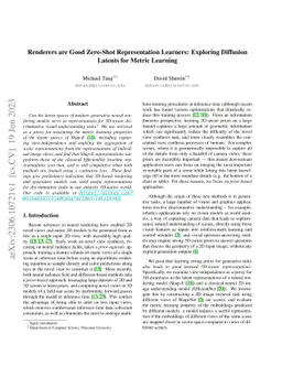 Renderers are Good Zero-Shot Representation Learners: Exploring
  Diffusion Latents for Metric Learning