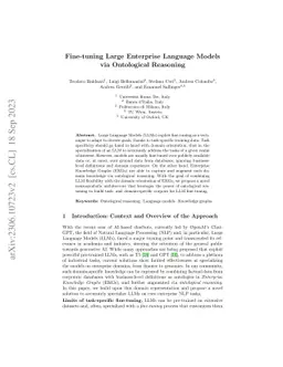 Fine-tuning Large Enterprise Language Models via Ontological Reasoning