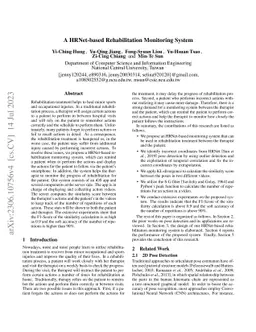 A HRNet-based Rehabilitation Monitoring System