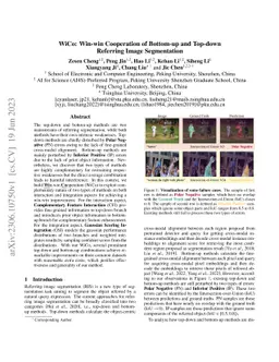 WiCo: Win-win Cooperation of Bottom-up and Top-down Referring Image
  Segmentation