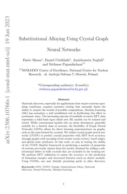 Substitutional Alloying Using Crystal Graph Neural Networks
